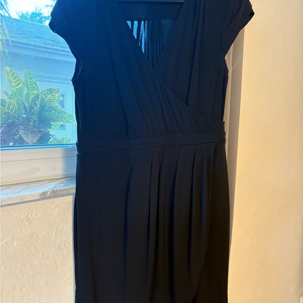 New York & Company Elegant Black Midi Dress